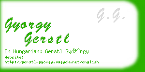 gyorgy gerstl business card